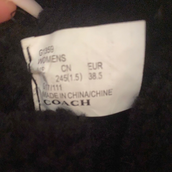 Coach Ugg style black suede boots studs fringe - Picture 3 of 4